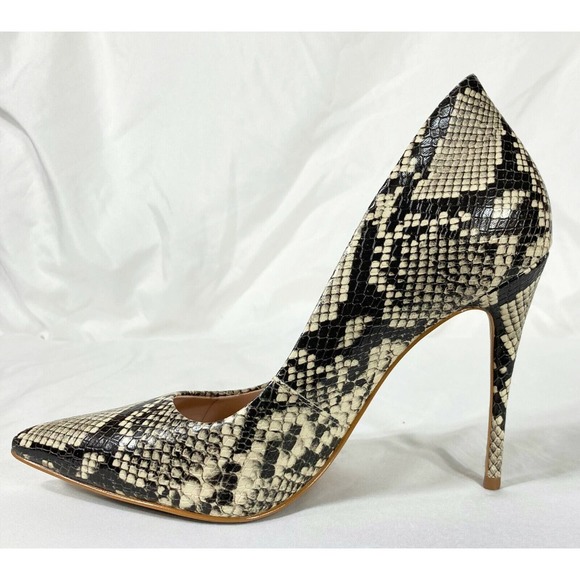 Aldo Women's Stessy Snakeskin Stiletto High Heel Shoe Size 8 EU 38.5 Pointy Toe - Picture 7 of 11